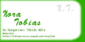 nora tobias business card